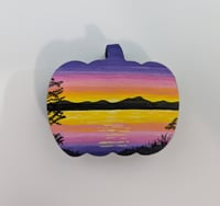 Mini Wooden Pumpkin Painting #3