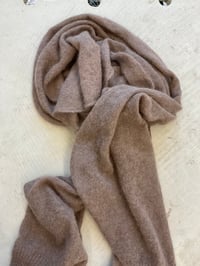 Image 1 of Soft alpaca Scarf — cappuccino brown