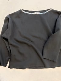  Balerina off shoulder sweatshirt with mother of pearl buttons 