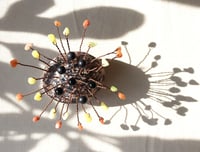 Image 9 of Handmade Paper Mache Sculpture with Black Onyx, Green Onyx & Red Aventurine