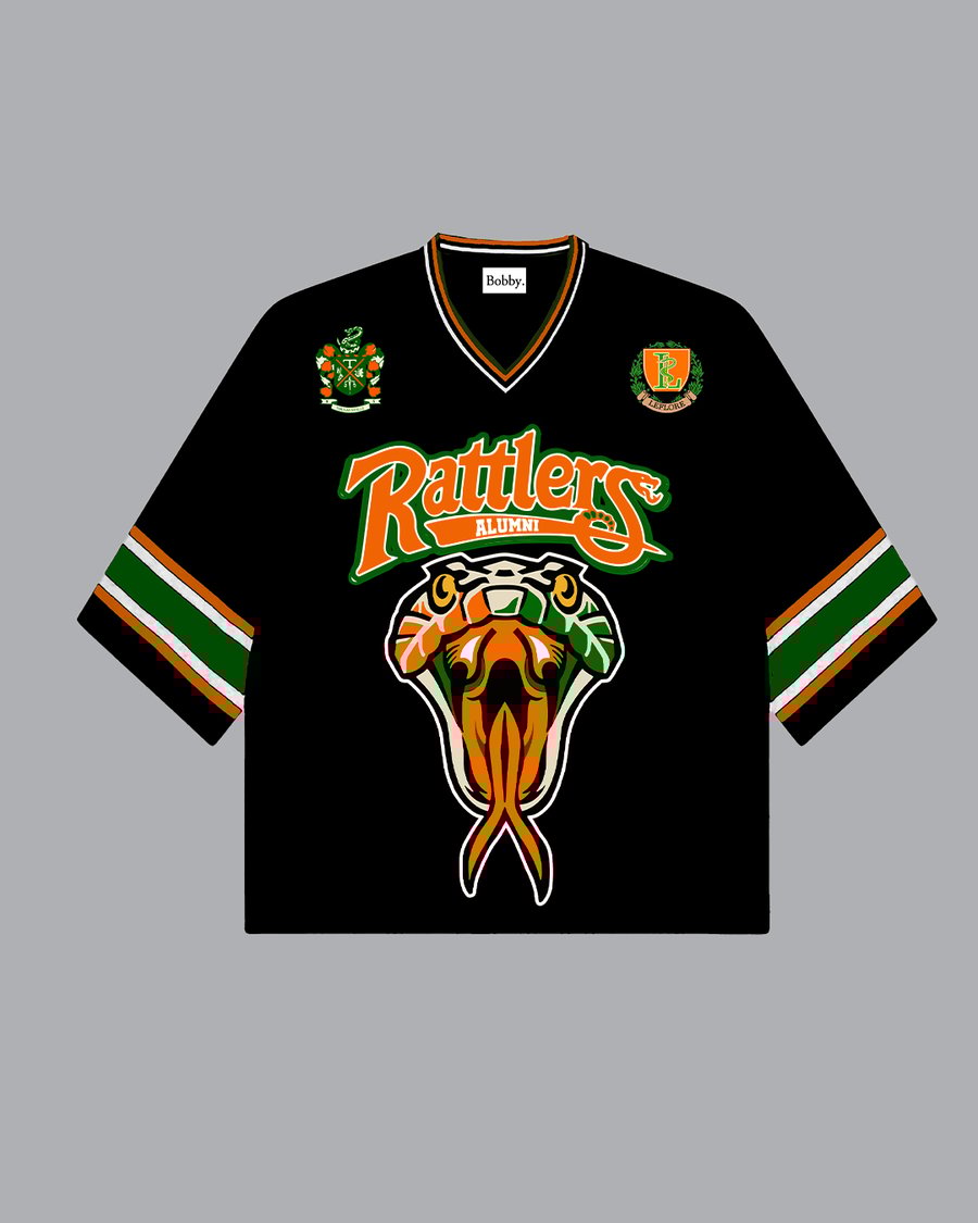 Image of Leflore Oversized Premade Jersey in Black