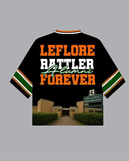 Image of Leflore Oversized Premade Jersey in Black