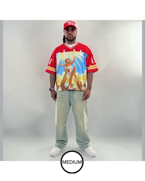 Image of Leflore Oversized Premade Jersey in Orange