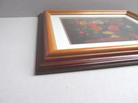 Image 16 of Floral Still Life by Albert Williams, Small Vintage Art Print in Wooden Frame
