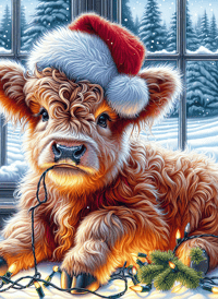 Image 2 of Cute highland cow car felt freshie