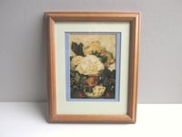 Image 1 of 'Roses, 1920' by Charles Rennie Mackintosh, Small Vintage Art Print in Wooden Frame