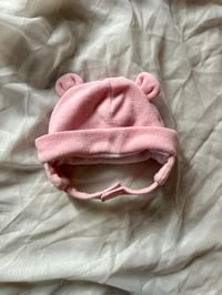 Image 1 of Bear Ears Lined Chin Strap Hat