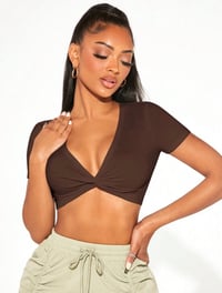 Image 1 of SKYNLYDRESS - Top Haut D'été En Tricot À Manches Courtes