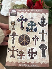 Image 2 of Crosses of the World sticker sheet
