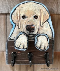 Small Yellow Lab Puppy Hook Rack