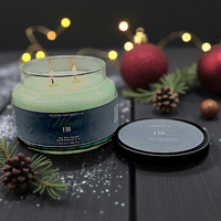 Image 5 of Winter Fir Holiday Candle | Fresh Evergreen Glow | Christmas Tree Scented Soy Wax Candle