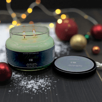 Image 1 of Winter Fir Holiday Candle | Fresh Evergreen Glow | Christmas Tree Scented Soy Wax Candle