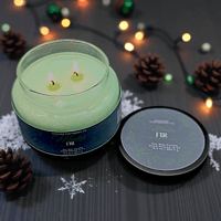 Image 9 of Winter Fir Holiday Candle | Fresh Evergreen Glow | Christmas Tree Scented Soy Wax Candle