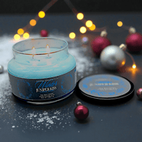 Image 1 of Winter Juniper Kiss Holiday Candle | Frosted Romance Flame | Frosted Juniper Scented Soy Wax Candle