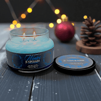 Image 4 of Winter Juniper Kiss Holiday Candle | Frosted Romance Flame | Frosted Juniper Scented Soy Wax Candle