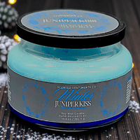 Image 9 of Winter Juniper Kiss Holiday Candle | Frosted Romance Flame | Frosted Juniper Scented Soy Wax Candle