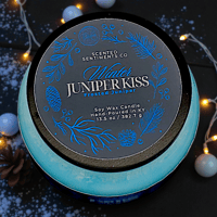 Image 3 of Winter Juniper Kiss Holiday Candle | Frosted Romance Flame | Frosted Juniper Scented Soy Wax Candle
