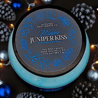 Image 6 of Winter Juniper Kiss Holiday Candle | Frosted Romance Flame | Frosted Juniper Scented Soy Wax Candle