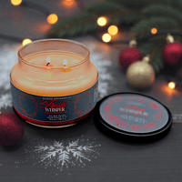 Image 4 of Frosty Whisper Holiday Candle | Calm Winter Glow | Winter Wonderland Scented Soy Wax Candle  