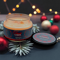 Image 1 of Frosty Whisper Holiday Candle | Calm Winter Glow | Winter Wonderland Scented Soy Wax Candle  