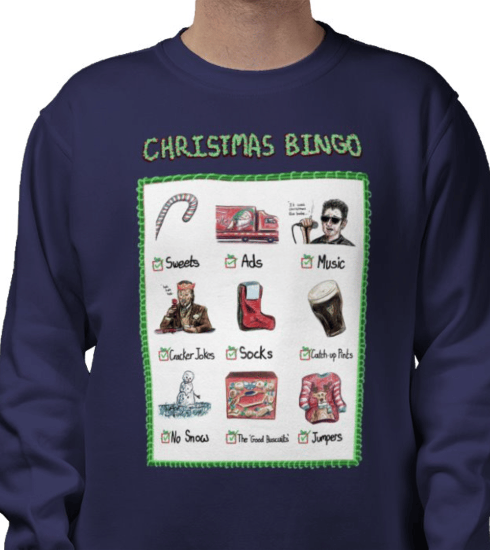 CHRISTMAS BINGO (Green/Navy) - Christmas Jumper