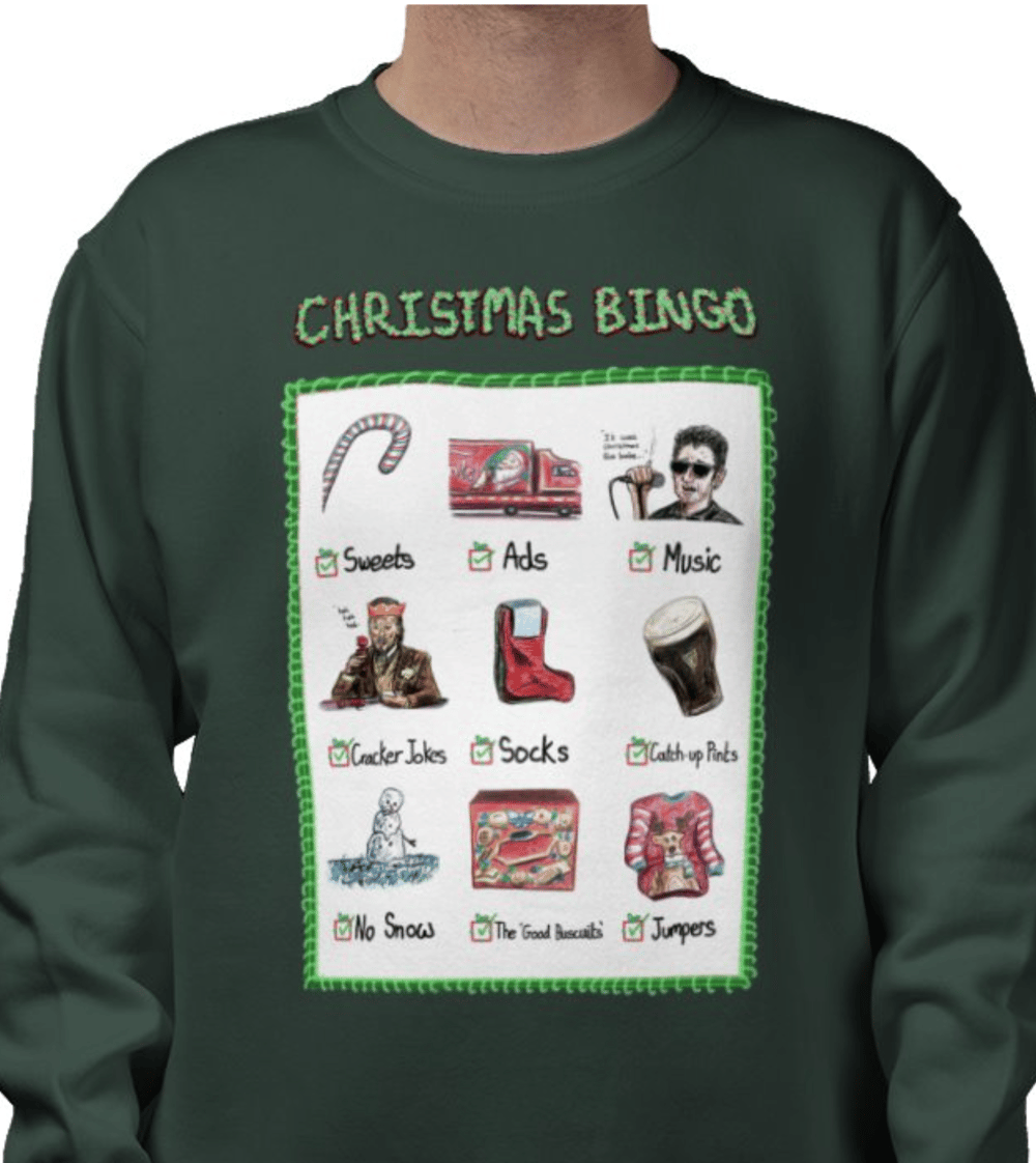 CHRISTMAS BINGO (Green/Navy) - Christmas Jumper