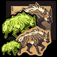 Image 1 of Sticker Club Leftovers - Striped Hyena