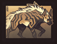 Image 2 of Sticker Club Leftovers - Striped Hyena