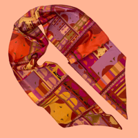 Image 1 of Pharma Pink/Ochre Scarf