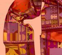 Image 2 of Pharma Pink/Ochre Scarf