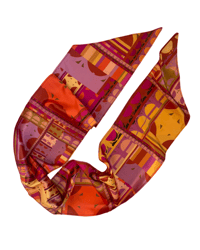 Image 3 of Pharma Pink/Ochre Scarf