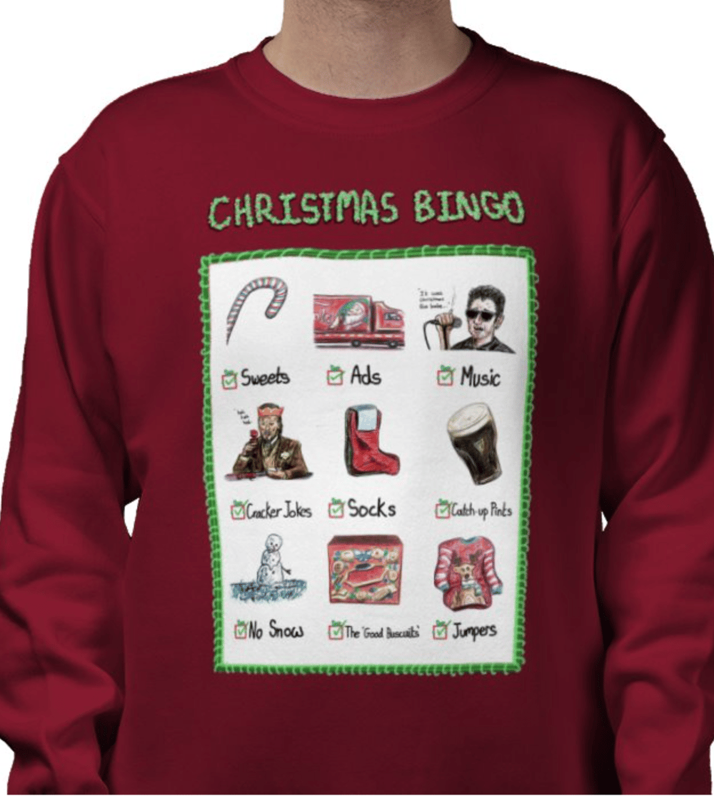 CHRISTMAS BINGO [Maroon/Red] - Christmas Jumper
