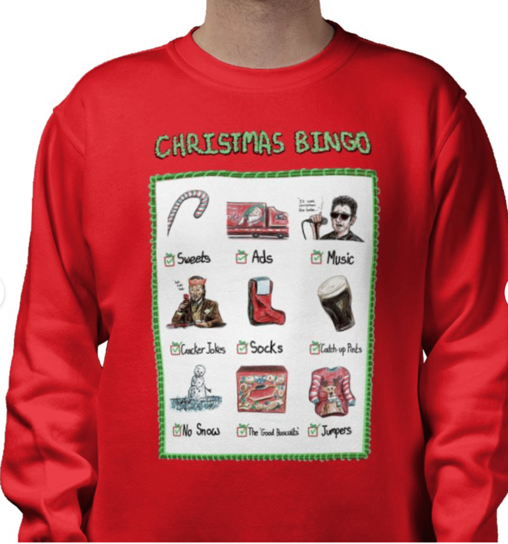 CHRISTMAS BINGO [Maroon/Red] - Christmas Jumper