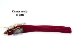 Image of Handmade Wooden Mini Back Scratcher Spectraply Wood Pink Lady accented with Cherry and Ash