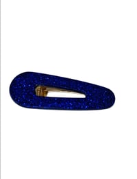 Image 3 of Glitter royal blue hairclip trio