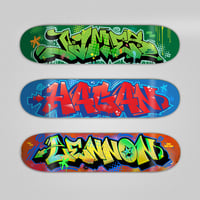 Image 2 of Custom Graffiti Skateboard Deck Wall Art