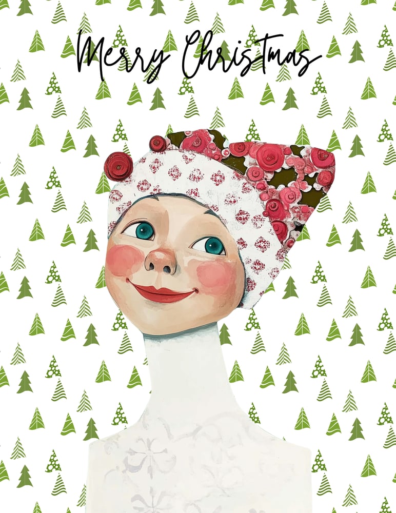 Image of Whimsy Girls Christmas Art Print