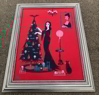 Image 2 of Holiday in Crimson   - Original Painting 