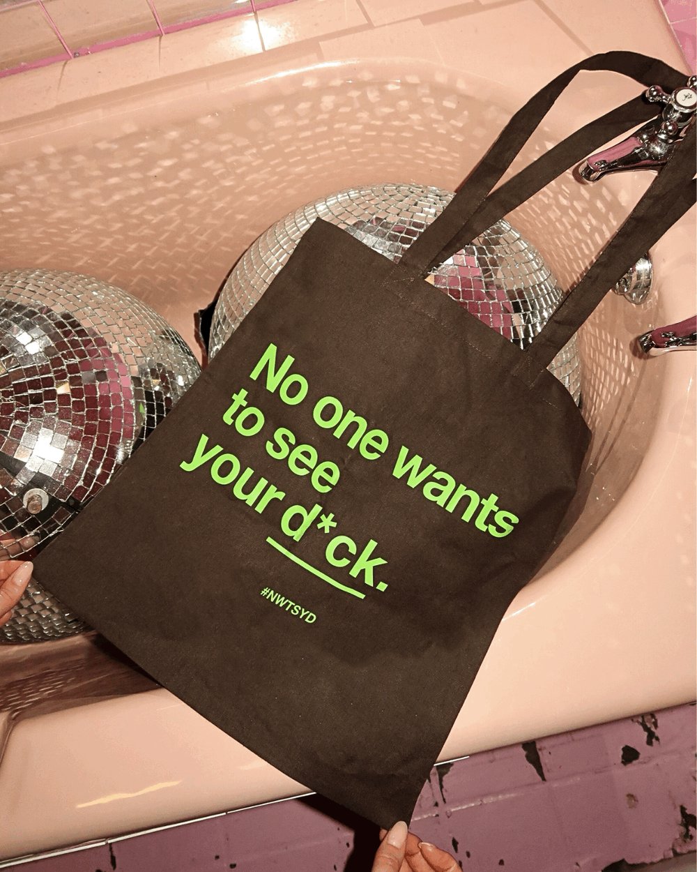 Image of No One Wants To See Your D*ck Tote Bag - Slate Grey