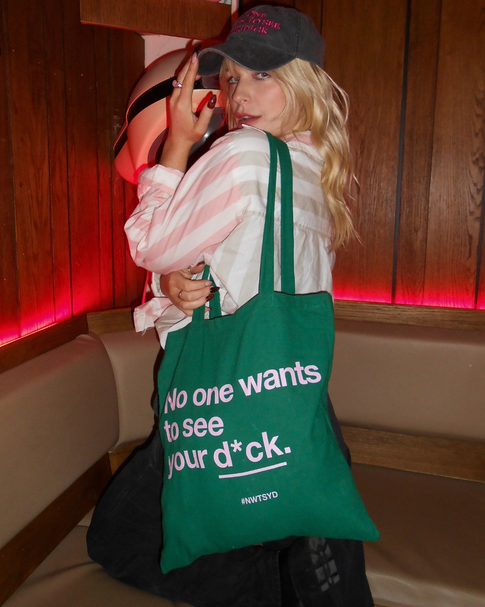 Image of No One Wants To See Your D*ck Tote Bag - Bottle Green