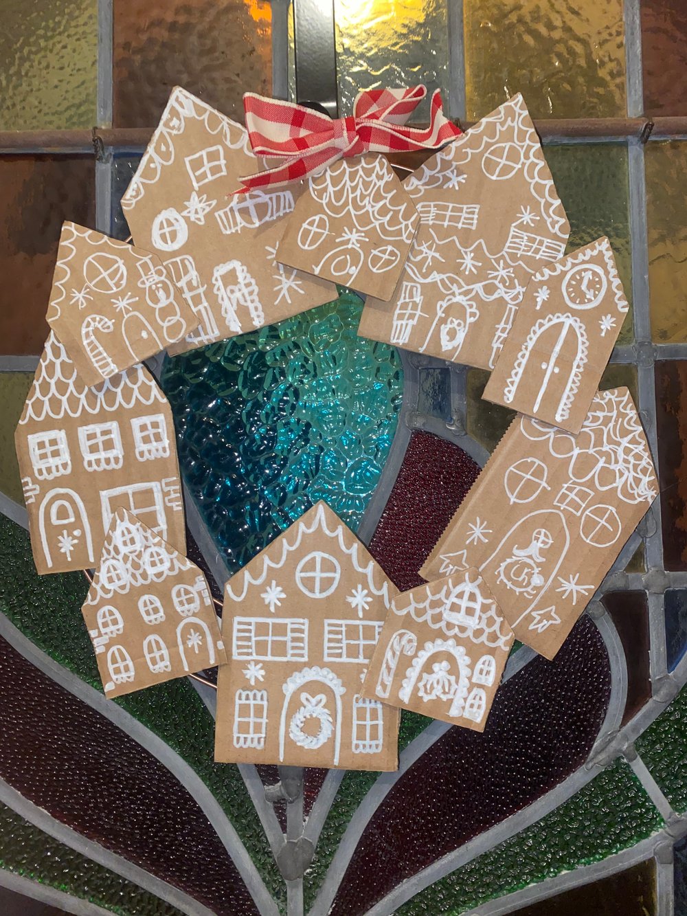 Image of KIDS FESTIVE GINGERBREAD HOUSE WREATH WORKSHOP