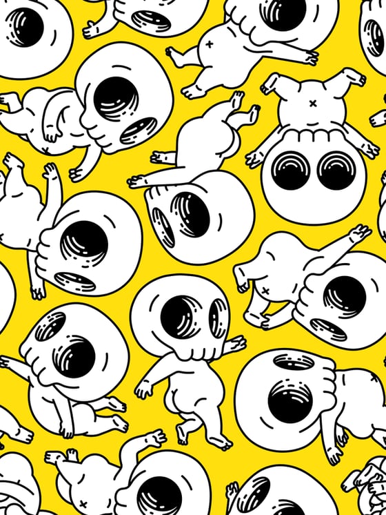 Image of Skully Wallpaper (Yellow)