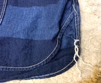 Image 5 of Graph Zero flat head indigo dyed striped shirt, size M