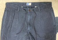 Image 2 of Japan Blue Jeans indigo sashiko 11oz denim pants, size L (fits 33”)