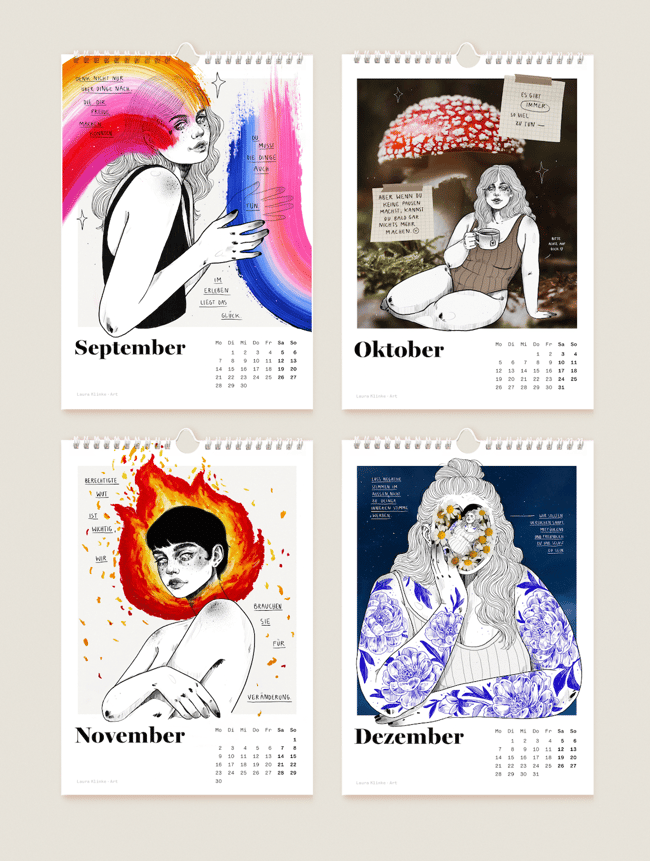 VORBESTELLUNG – A4  Selfcare Wandkalender 2026