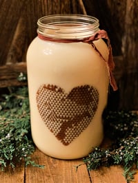 Brown Heart Jar Candle