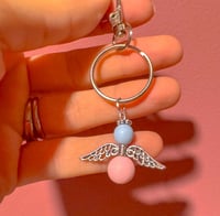 Image 1 of Keychain with Angel Charm