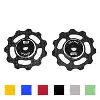 Image 1 of Ceramic Jockey Wheel Set - 11T Carbon Fibre Wheels