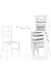 Image 1 of Chavari  Chairs, Set of 10, White Chair All Occasion Chairs for Kids