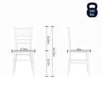 Image 3 of Chavari  Chairs, Set of 10, White Chair All Occasion Chairs for Kids